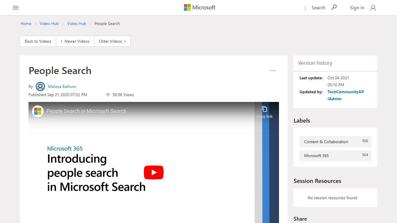 People Search - Microsoft Tech Community
